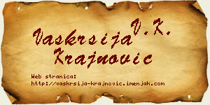 Vaskrsija Krajnović vizit kartica